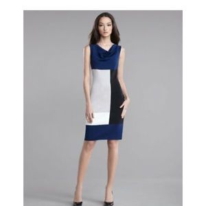 St. John Knit 08 Medium Colorblock Milano Dress